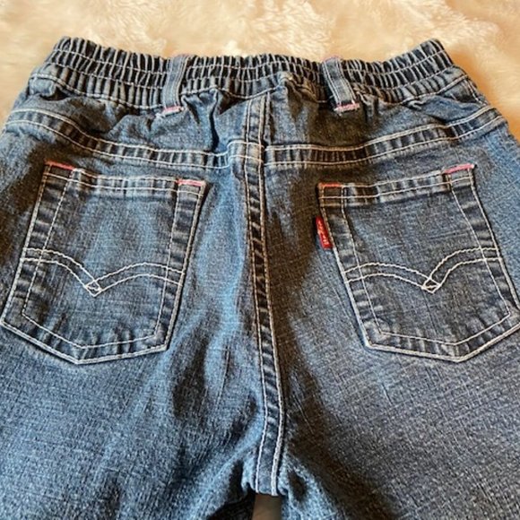 - Little Levi's Girls 5-pocket Blue Denim Shorts Size 2T - Picture 6 of 8
